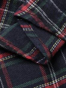 DAZY 女士格子休闲中长宽松A字裙 - 紅色 - 查看 8