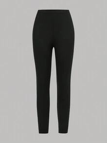 SHEIN 青少年女孩休闲舒适宽松卡通图案圆领T恤和裤子套装 - 卡其色 - 查看 10