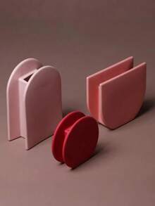 Joivida 1pc, Ceramic Vases For Modern Home Decoration, Nordic Style Ceramic Vases Suitable For Modern Aesthetic Room Decoration, Acrylic Vases Suitable For Home Or Wedding Offices, Minimalist, Round Matte, Bohemian Vases For Weddings, Dining Tables, Living Rooms, And Office Decoration - Multicolor - View 4