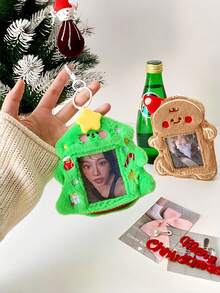 Soporte para tarjetas de la serie navideña linda - Funda para exhibir fotos instantáneas de estudiantes de 3 pulgadas, protector de tarjetas coleccionables de celebridades