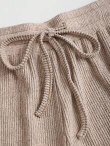 Sweetra Women's Casual Pocket Design Long Sleeve Sweatshirt And Pants 2 Pieces Set, Autumn - Brown - View 8