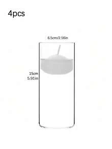 1/4pcs Transparent Glass Wedding Candle Holder, Straight Cylinder Glass Vase, Heat-Resistant, For Aromatherapy Candles, Water Plants Cultivation, Candlelit Dinner, Room Atmosphere, Suitable For Wedding, Home Gathering, Party, Confession, Table Decoration, Outdoor - Multicolor - View 14