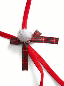 ChaseTheNight 3pcs/Set Women's Sexy Lingerie Bodystocking, Hollow Fishnet Design, Christmas