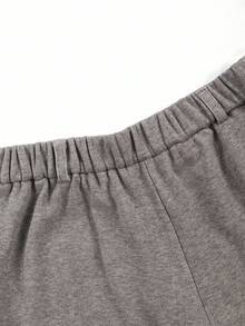 Franclia Plus Size Women's French Style Casual Elegant Loose Straight Leg Pants, Autumn/Winter - Grey - View 6