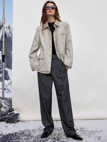 Aveloria Modichic Blazer elegante de estilo europeo con bloques de color a rayas, chaqueta versátil de alta gama para mujeres para el otoño - Multicolor - Ver 3