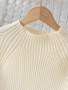 Sparklyn Tween Girls' Brown & White Sweater Set, Loose Fit Soft & Comfortable Pants, Suitable For Home, Vacation, Christmas Party, Halloween Party, New Year Party, Back To School, Winter - Apricot - View 4