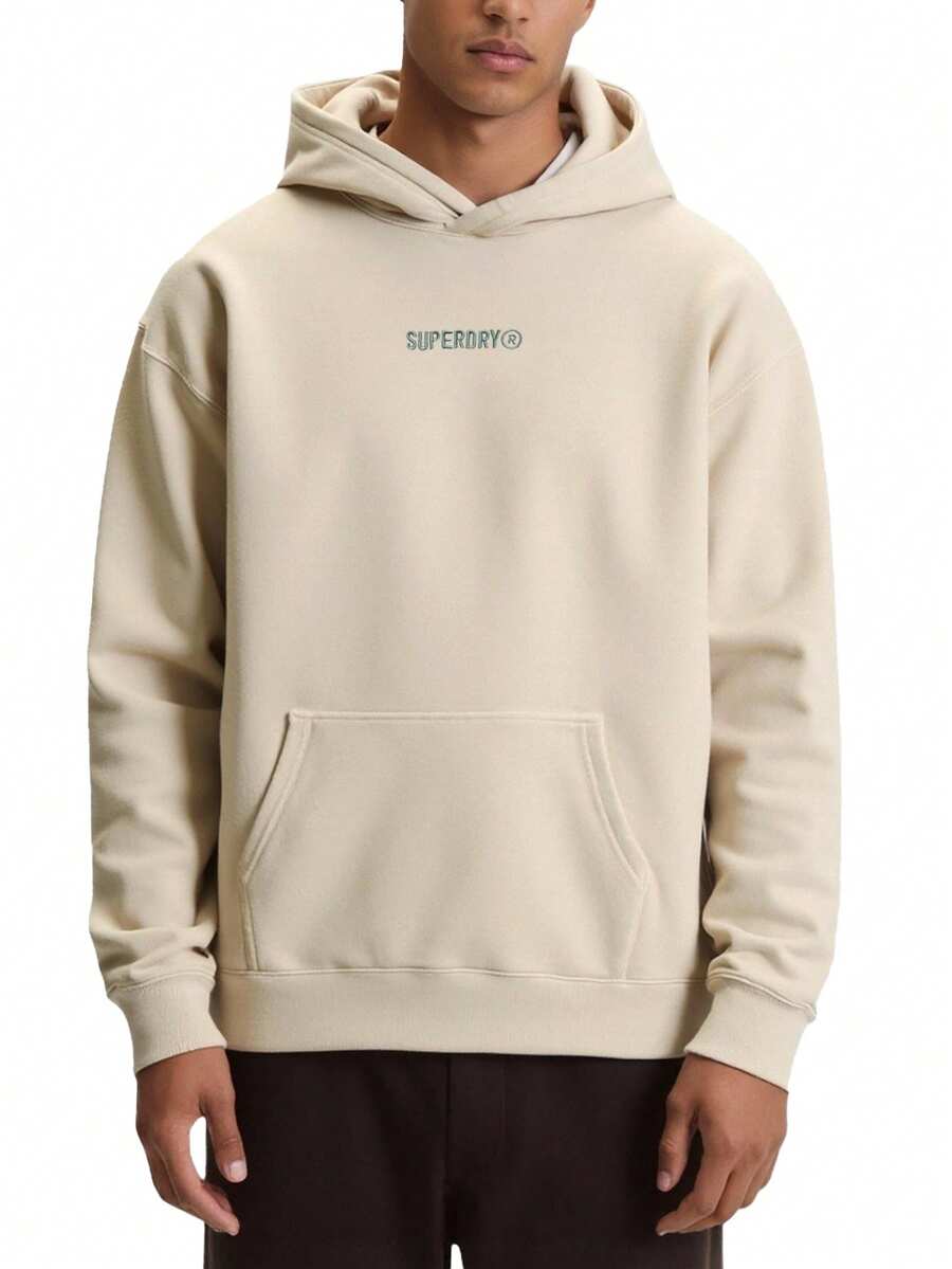 Superdry Men's Hoodie Beige - Chateau grey - View 1