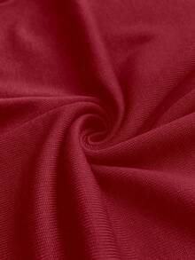 Vionelle 大码女式针织短袖圆领宽松毛衣 - 中紫紅色 - 查看 5