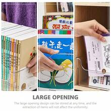 Clear Book Storage Bins For Organizing Books And Supplies Transparent Standard For Classroom And Home Shelf Organization - Single Piece - View 6