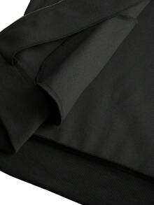 Manfinity CasualCool Men's Casual Solid Color Long Sleeve Jacket, Versatile For Autumn/Winter Men Jacket Men Zip Up Black Jacket - Black - View 6