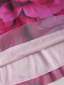 Sweetra Women's Elegant Floral Print Halter Mini Dress, Summer