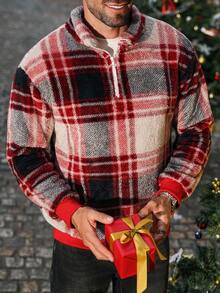 Manfinity CasualCool 男士成熟休闲畅销套头卫衣，适合日常穿着、圣诞节、新年假期、派对、晚宴、秋冬季长袖卫衣。送给朋友、丈夫、男友的绝佳礼物，圣诞节服装的理想之选。 - 彩色 - 查看 5