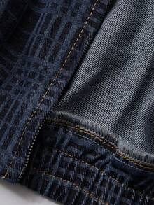 DAZY Women's Autumn/Winter Furry Collar Patchwork Loose Street Casual Denim Jacket And Coat Y2k