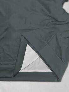 Manfinity Homme Men's Plus Size Gray & White Contrast Letter & Paris Graphic Print Hoodie Set, Fall Clothes