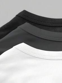 Plus Size Solid Color Casual T-Shirt With Button Decor, Minimalist Design