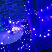 1 buc 3/6/10m Decor de casă Albastru LED String Lights Interior, Exterior Grădină Brad Decorare Lumini Zână, Lumini Twinkle String Pentru Living Room Dormitor Brad Decorare Nuntă, String Luminos pentru Brad de Crăciun - Multicolor - Vizualizare 2