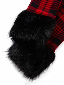 Comfylo Robe longue en polaire à imprimé écossais élégante, grande taille, Noël - Multicolore - Voir 3
