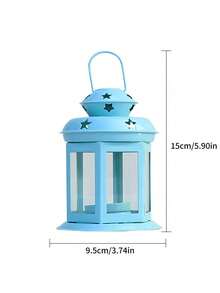 Joivida 1pc, Hanging Vintage Candle Holder, Advanced Candle Holder, Hand-Held Butter Lamp, Round Iron Glass Lantern, Home Decoration, Elegant Metal Candle Holder Jar, Holiday Gifts, Suitable For New Year Gifts, Festival Celebrations, Table Decorations - Multicolor - View 16