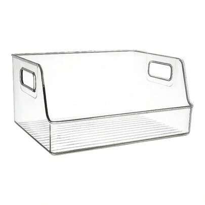 Clear Book Storage Bins For Organizing Books And Supplies Transparent Standard For Classroom And Home Shelf Organization