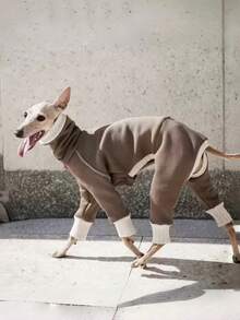 PETSIN 1 Piece Pet Plush Warm Turtleneck Four-Legged Clothes, Four-Legged Warm Base, Small Whippet, Pitbull Warm Turtleneck, Dog Clothes, Pet Supplies - Multicolor - View 18