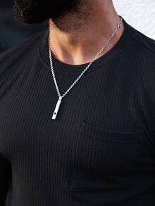 Manfinity Homme Men's Snake Skin Striped Comfortable Fabric Long Sleeve T-Shirt And Drawstring Pants Set, Casual For Vacation, Home, Dining, Party, Versatile, Best Gift For Boyfriend Or Husband, Fall Clothes