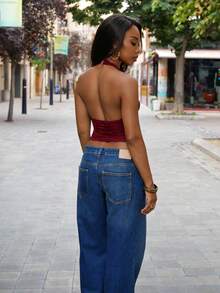 SHEIN BAE Women Floral Lace Fashion Halter Neck Camisole,Multipack