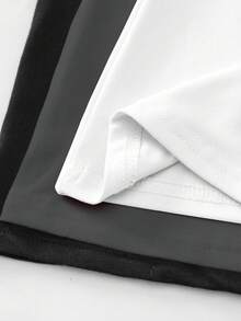 Plus Size Solid Color Casual T-Shirt With Button Decor, Minimalist Design