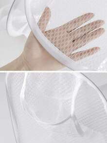 Foldable Laundry Hamper With Pockets, Large Collapsible Mesh Clothes Basket With Handles, Space Saving Storage For Dormitory Apartment Closet - bright white - View 5