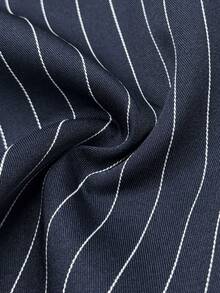 Airlisse Women's Striped Long Sleeve Top And Skirt Set, Casual Commuter Suit, Business Casual