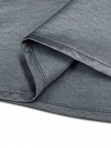 SHEIN ChicEase Women's Long Sleeve Pleated Tie-Waist Split Hem Shirt Dress, Autumn/Winter - Grey - View 9