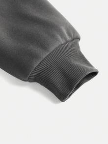 Girlism 少女休闲字母图案口袋连帽衫和喇叭裤套装，秋季 - 彩色 - 查看 6