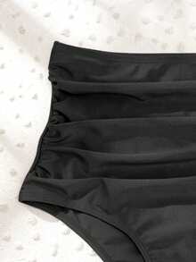 Swim Vcay 抽褶高腰比基尼泳裝內褲