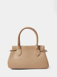 SHECARRY Women's Fashion Minimalist Commuter Handbag For Daily Use - Apricot - View 7
