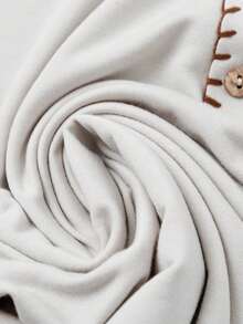 INAWLY Men's Casual Fashionable Contrast Trim Sweatshirt - Apricot - View 5