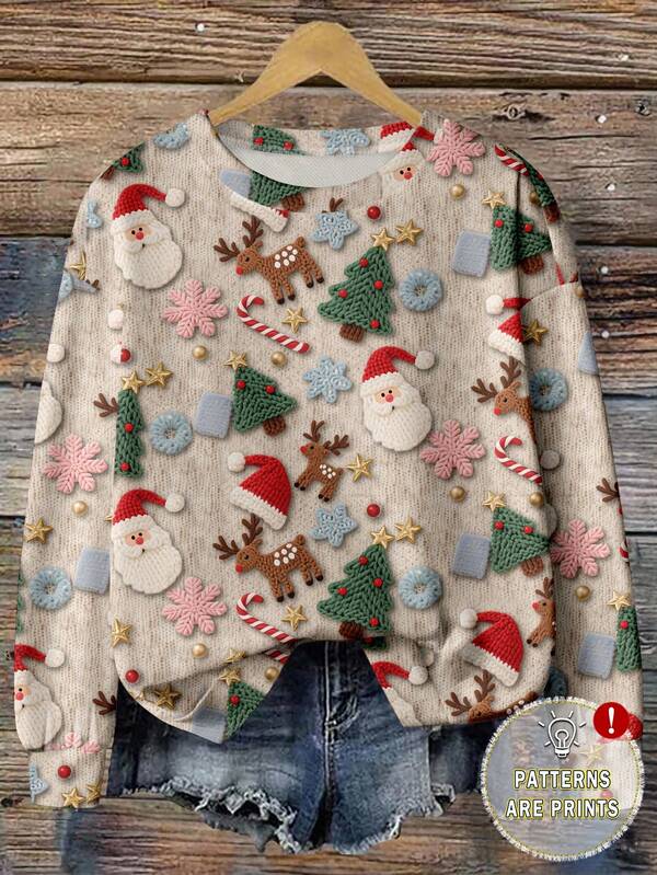 EMERY ROSE Sudadera holgada de talla grande con estampado todo sobre, de hombros caídos, de estilo minimalista y casual, para otoño/invierno