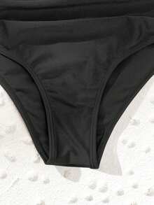 Swim Vcay 抽褶高腰比基尼泳裝內褲