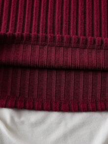 2pcs/Set Girls Red Heart Embroidery Cardigan & Dress, Fashionable European Style, Spring/Autumn - Red and White - View 8