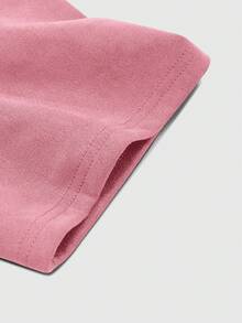 Claim Dot Herren Loose Fit T-Shirt mit geprägtem Buchstabenmuster und Drop Shoulder - Pink - Übersicht 7