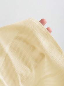 Sweetra 女式翻领提花格子荷叶边长袖衬衫，休闲外套 - 黃色 - 查看 6