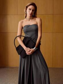 MOTF PREMIUM TOP TUBO CON CREMALLERA ELEGANTE PARA MUJER - Gris - Ver 5