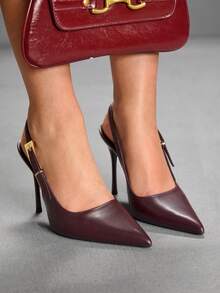 CUCCOO SZL Women's Fashionable Elegant Pointed Toe Backless High Heel Pumps