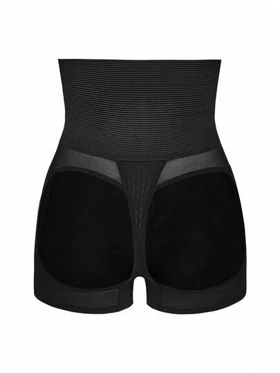 SHAPORA 女式纯色高腰镂空塑身短裤