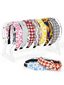 1个发饰收纳架 亚克力发箍展示架 爪夹收纳架 透明发夹展示架 适用于珠宝发夹手镯梳妆台家居装饰 - 無色 - 查看 6