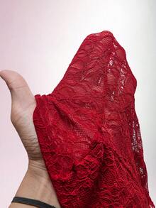 Y2K Amplova Women's Sexy Chinese Style Cheongsam Collar Sexy Sheer Mini Dress, For Christmas Party , Autumn/Winter Thanksgiving And New Year,Party Dresses For Women,Christmas Party Dress,Red Dresses For Women,Christmas Dresses For Women