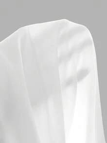 Girlism Bộ đồ liền thân 3 món màu trơn cho bé gái tuổi mới lớn, cổ tròn, tay dài, nhún bèo - Nhiều màu - Xem 7