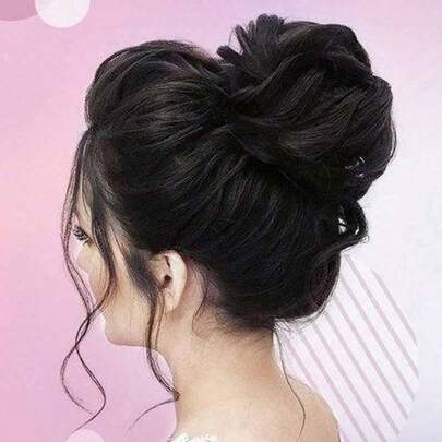 1pc Bun Hair Piece Hair Extensions Colored Human Hair Buns For Women Updo Hairpiece Black Brown Extension Beginner Friendly Messy Hair Extensions