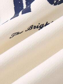 JNSQ Tween Girls 2pcs Set, Loose Crew Neck Graphic Letter Print Sweatshirt Top Paired With Slim Flare Pants, Suitable For Autumn, Winter Daily Wear, Outdoor Activities, Vacation, Streetwear, Party And Casual - Multicolor - View 10