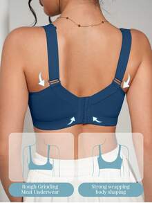 2 chiếc áo ngực ren vá mềm mại và thoải mái dành cho nữ với dây đeo bản rộng có thể điều chỉnh, nâng đỡ và nâng ngực - Nhiều màu - Xem 2