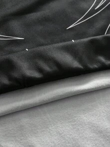 AXEPEAK 街头休闲嘻哈短款宽松男士套头衫，抓绒，长袖上衣 - 黑色 - 查看 6