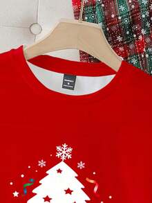 Velminro Men's Merry Christmas Pattern Pajama Set, Suitable For Family Gatherings, Great Gift - Red - View 6